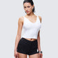 Fia White Strappy Ribbed Tank Top