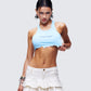 Emery Blue Graphic Cut Off Tank