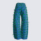 Zia Blue Denim Feather Straight Leg Pant