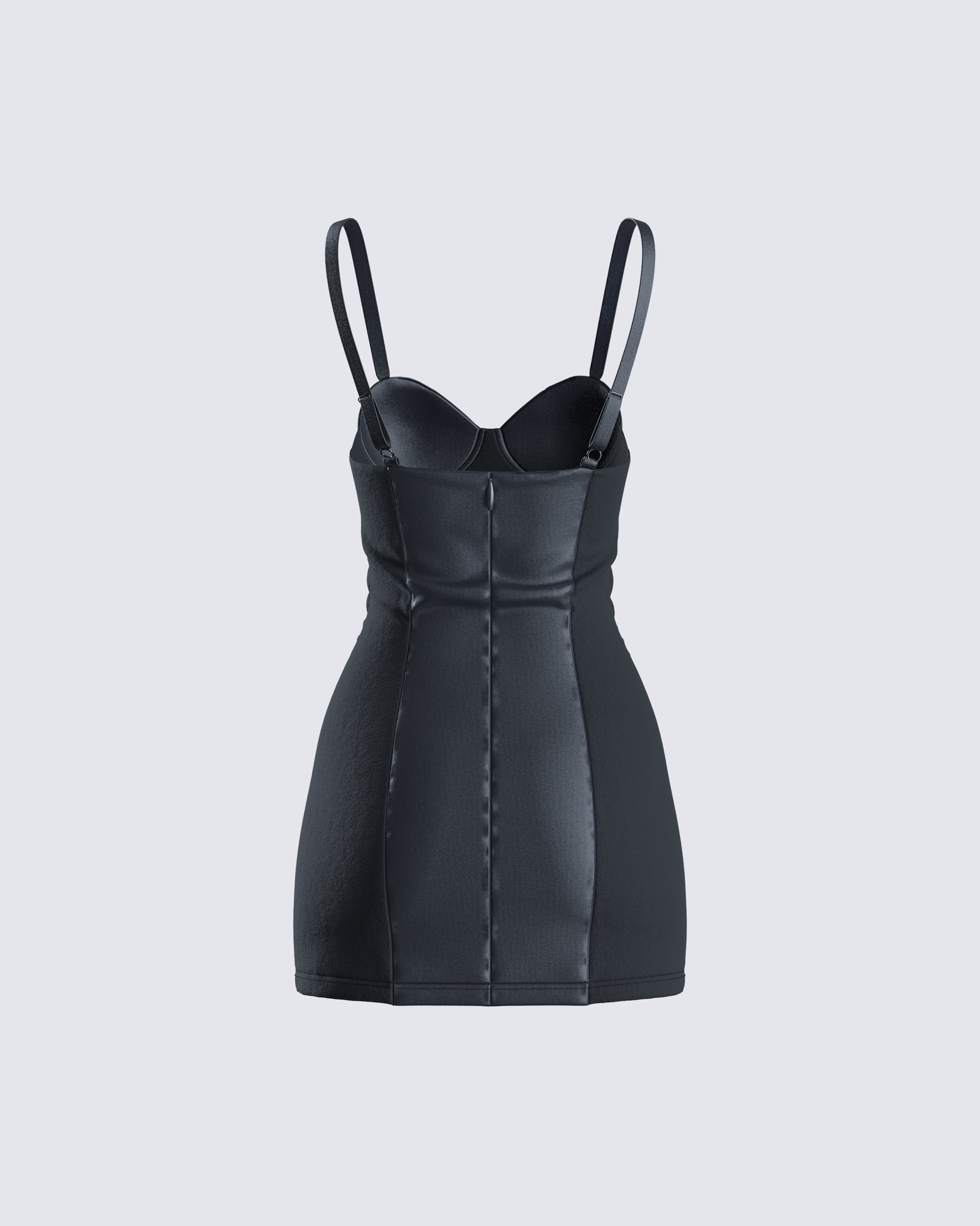 Black Satin Bustier Mini Dress - Corset Style Party Dress FINESSE Black Satin Bustier Mini Dress - Corset Style Party Dress FINESSE