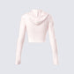 Alyssa Pink Knit Cropped Jacket