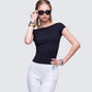 Caroline Black Backless Top