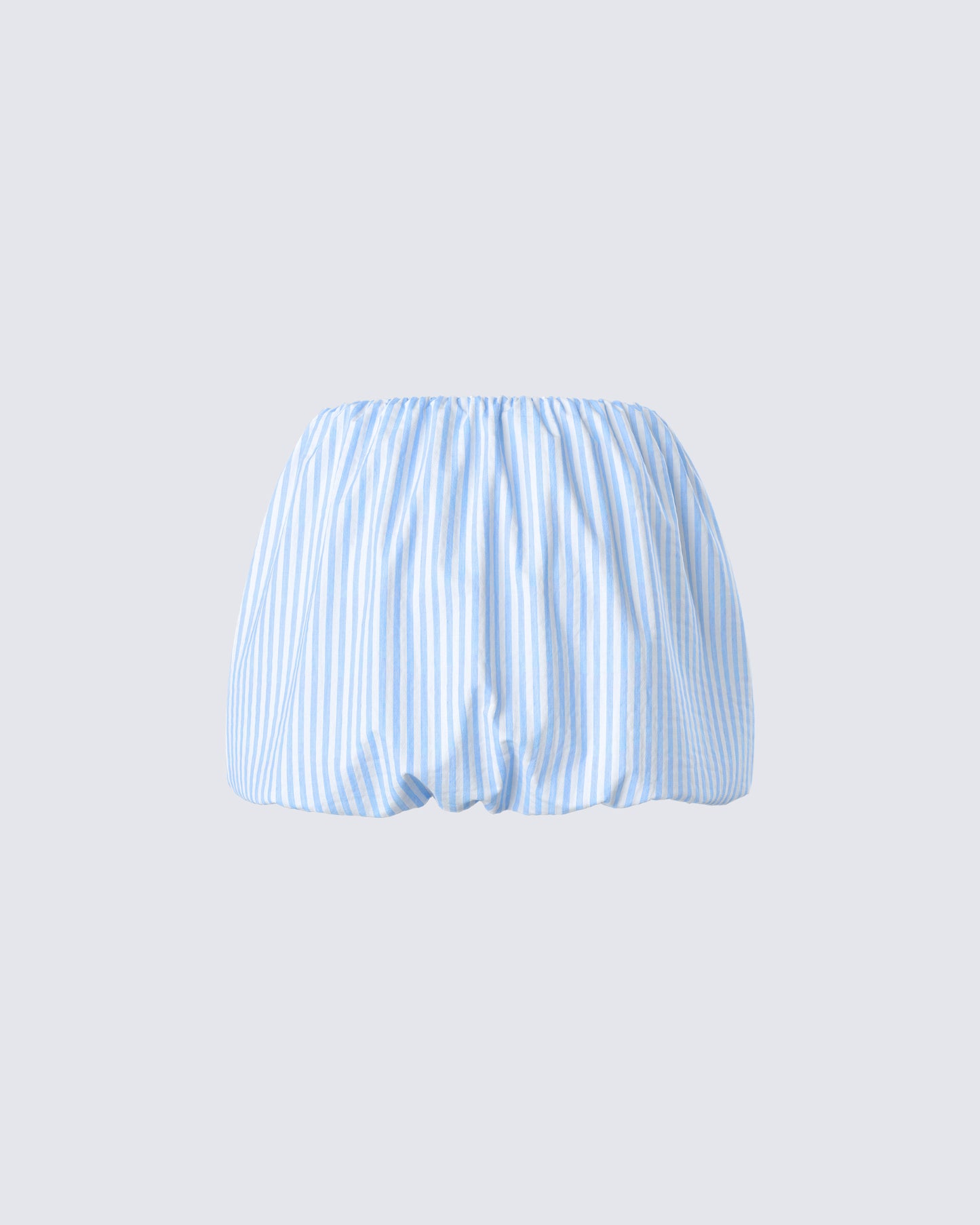 Isha Blue Striped Micro Mini Bubble Skirt