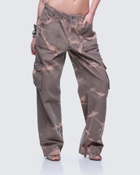 Oihana Brown Twill Cargo Pant