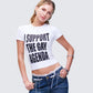 Drea White Slogan Classic Tee
