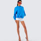 Yamuna Blue Fleece Hoodie