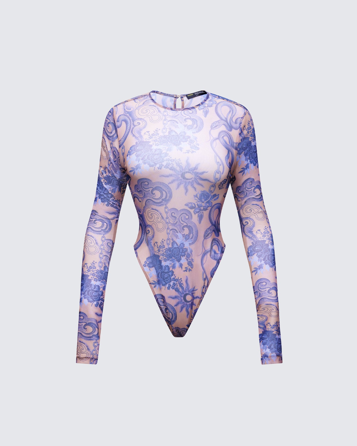 Thorne Multi Mesh Tattoo Printed Bodysuit product front