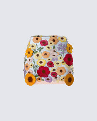 Addie Flower Mini Skirt