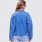 Freesia Blue Bow Tied Denim Shirt Jacket