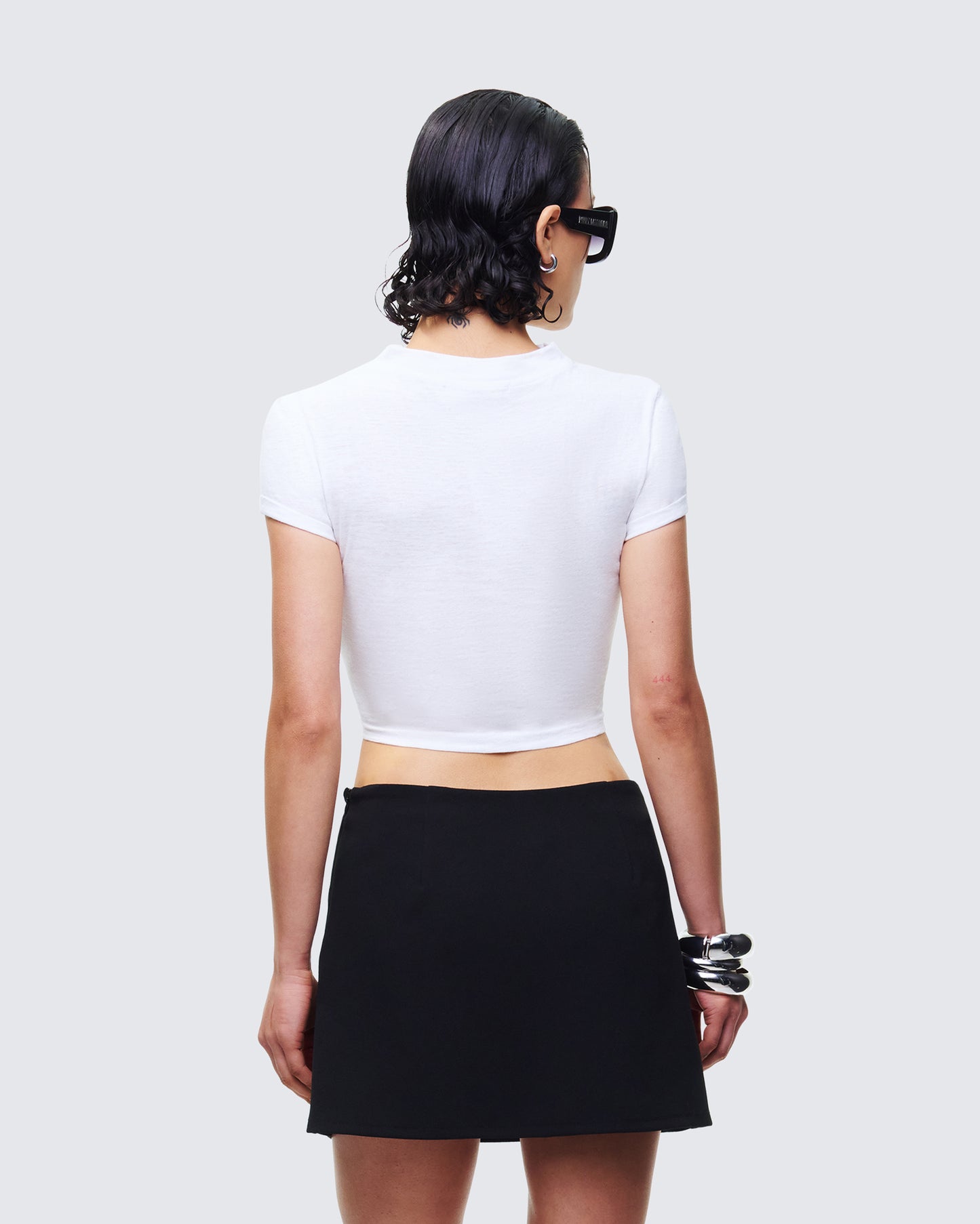 Monte White Jersey Graphic Top