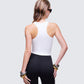 Setareh White Graphic Tank Top