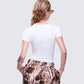 Eleni White Slogan Classic Tee