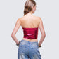 Astraia Pink Sequin Bandeau Top