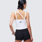 Fia White Strappy Ribbed Tank Top