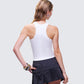 Phoenix White Ribbed Graphic Tank
