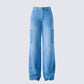 Blossom Blue Cargo Denim Pant