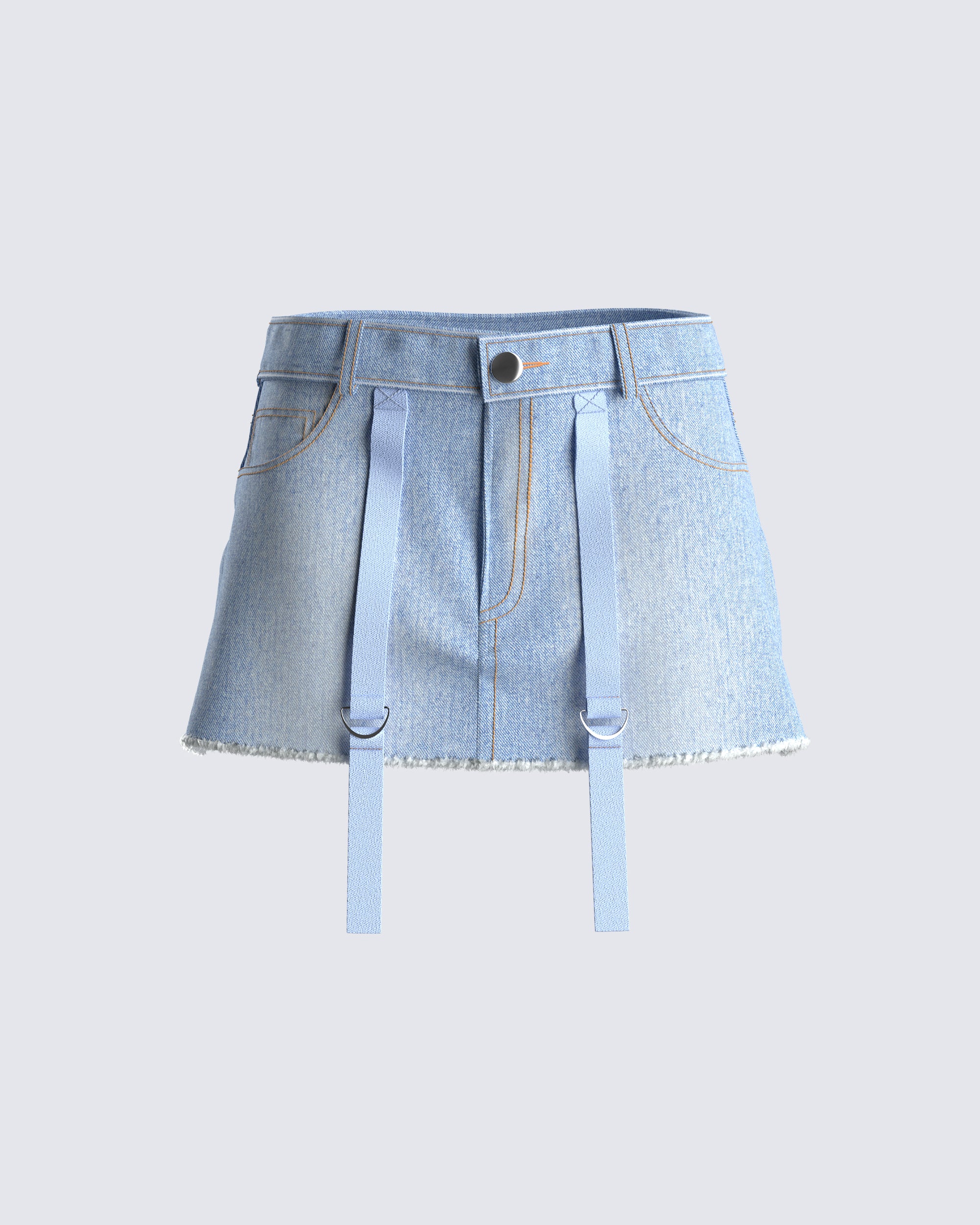 Liori Blue Denim Mini Skirt – FINESSE