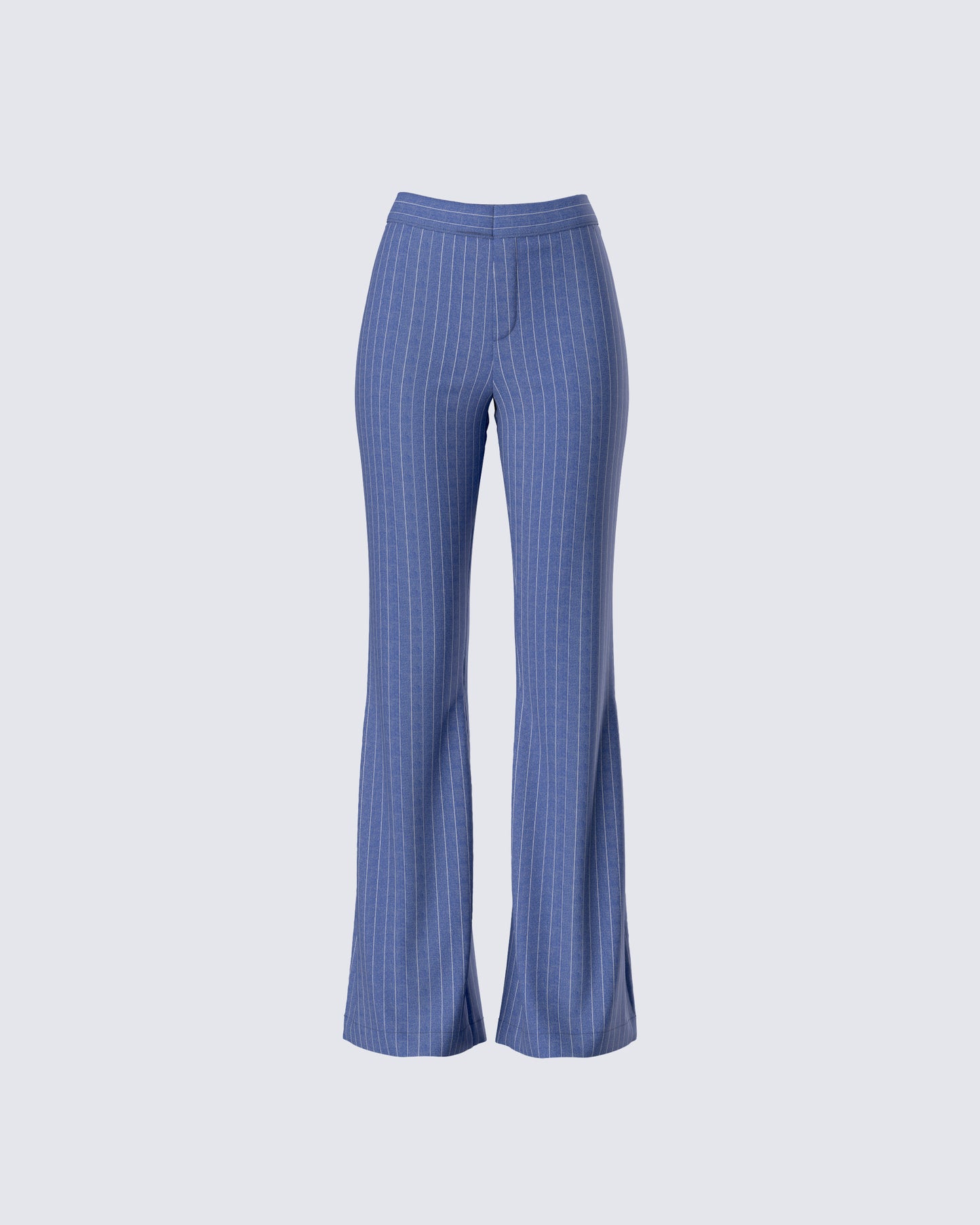 Ziva Grey Pinstripe Mid Rise Pants