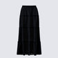 Cailin Black Tiered Maxi Skirt