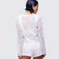 Keturah White Embroidered Lace Cardigan
