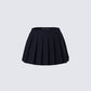 Supriya Black Pleated Mini Skirt