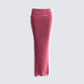 Ayla Pink Velvet Maxi Skirt