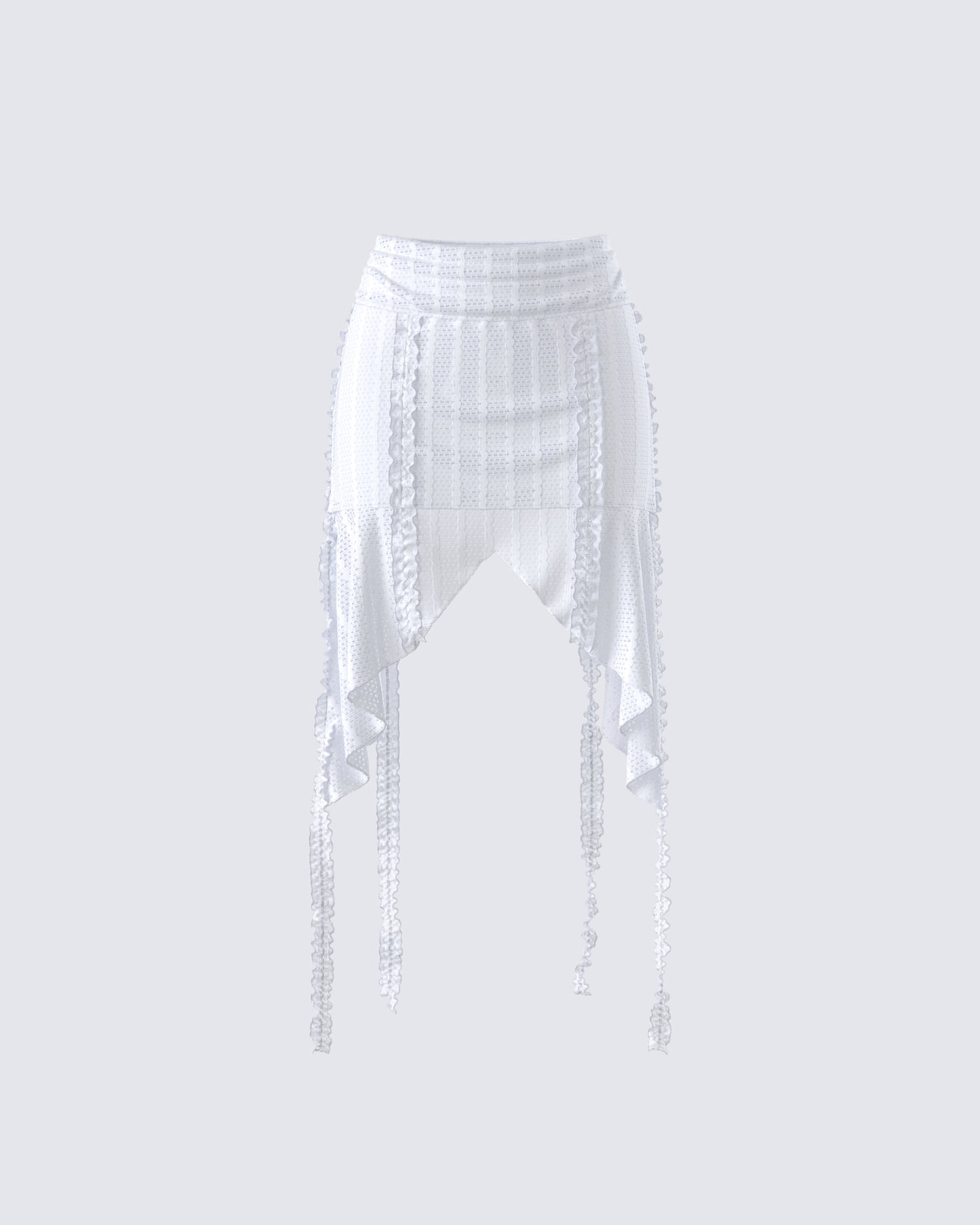 Landry White Ruffle Skirt