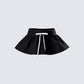 Kata Black Flounce Mini Skirt