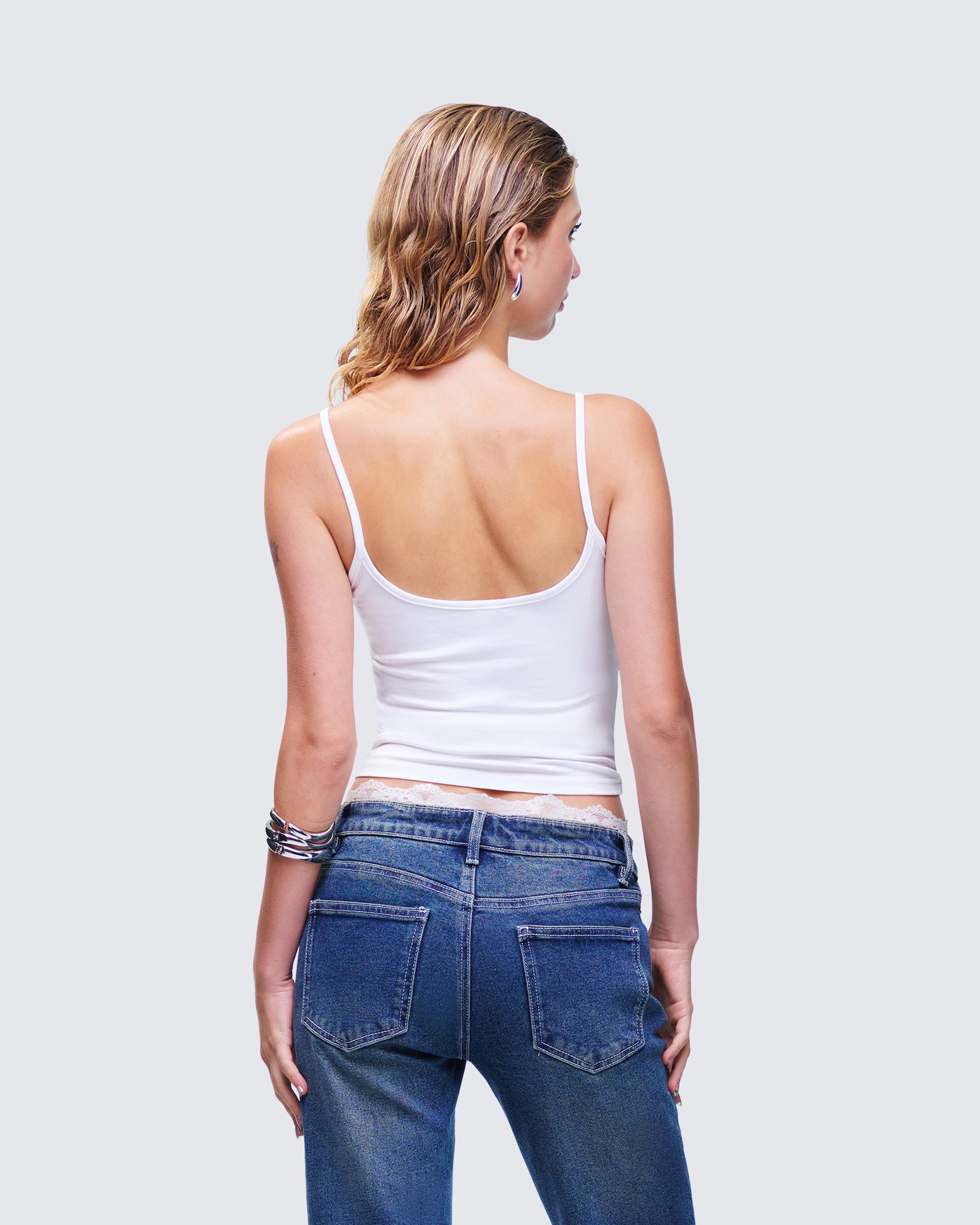 Atara White Slogan Cami Top
