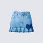 Emogen Pleated Denim Mini Skirt