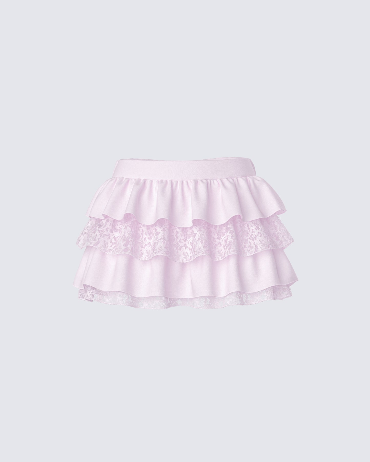 Maris Pink Tiered Ruffle Mini Skirt