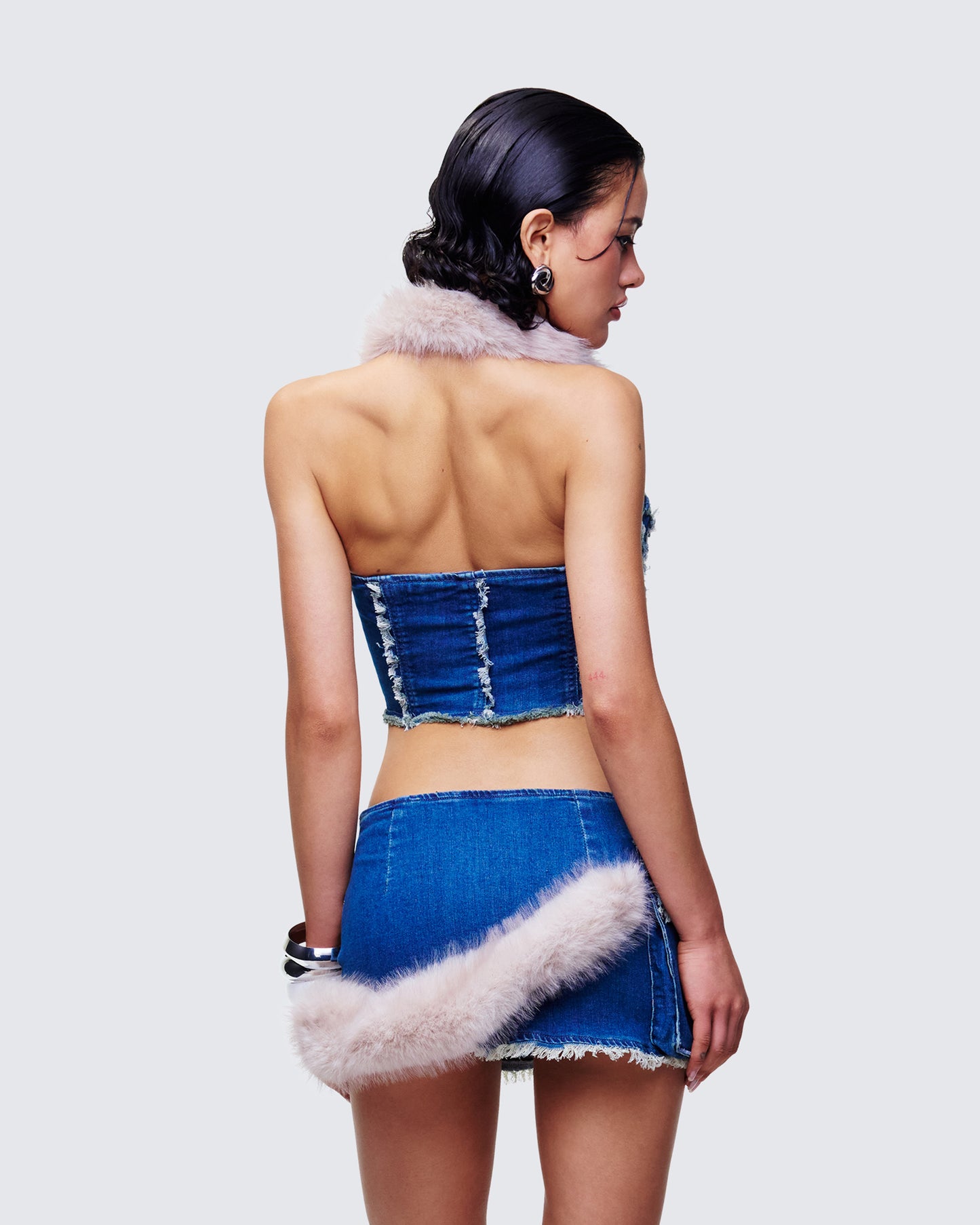 Women's cotton corset top close-up detail – FINESSE