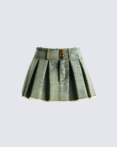 【REST&RECREATION】DENIM MINI SKIRT Designer fashion, Seoul-fully created | W Concept