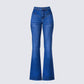 Kass High Rise Blue Denim Rainbow Jean