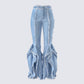 Reagan Blue Denim Frayed Jean