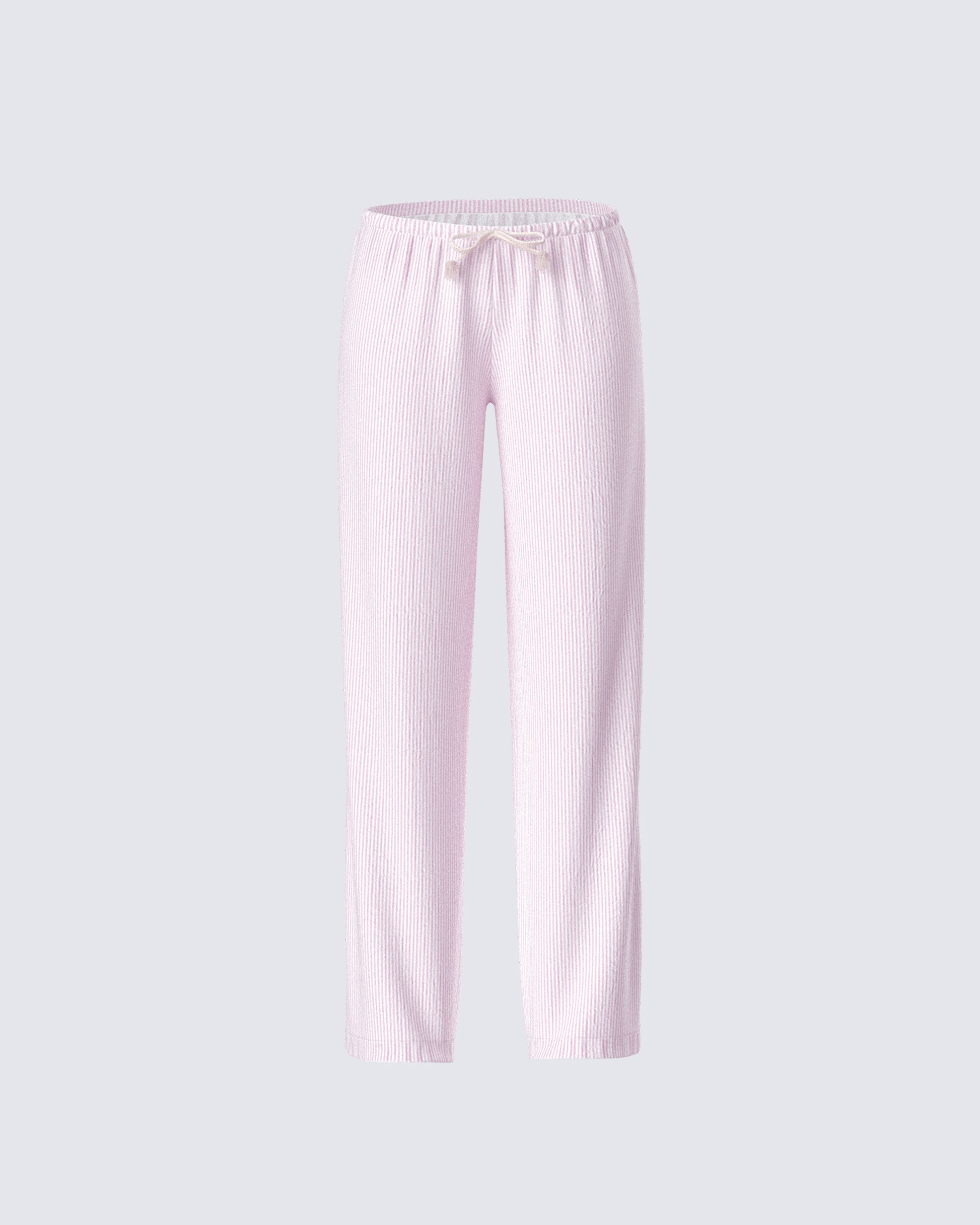 Akia Pink Stripe Drawstring Pant – FINESSE