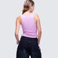 Nixie Pink Lace Up Tank