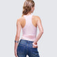 Joel Pink Ribbed Slogan Tank