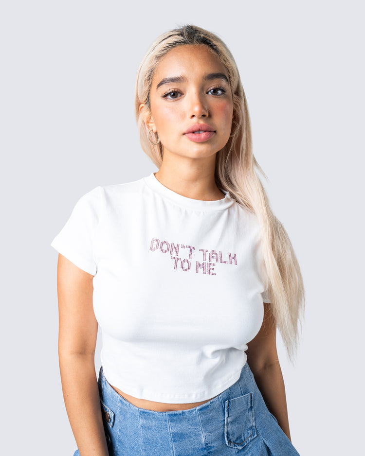 Jessamine White Jersey Graphic Top