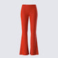 Emi Two Tone Orange Faux Suede Pant