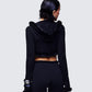 Shoshana Black Fur Trimmed Bow Tied Cardigan