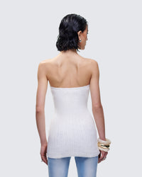 Kinsey Ivory Sweater Knit Tube Top