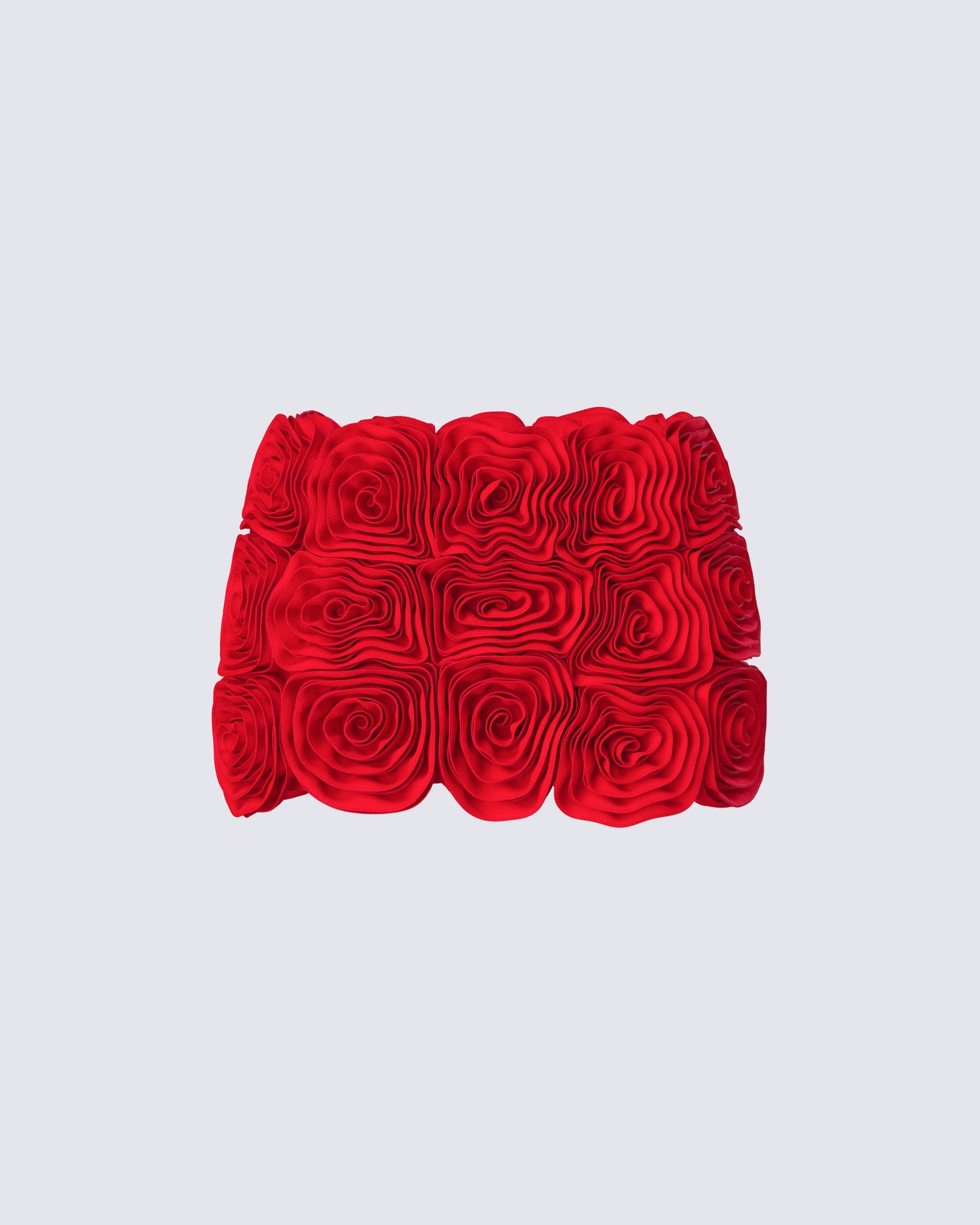 Tayah Red Ruffle Applique Mini Skirt