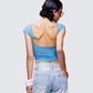 Caroline Blue Backless Top