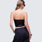 Astraia Black Sequin Bandeau Top
