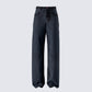 Kai Black Washed Balloon Pant