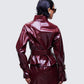 Matilde Plum Vegan Leather Buckle Detail Jacket