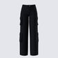 Laura Black Twill Cargo Pant