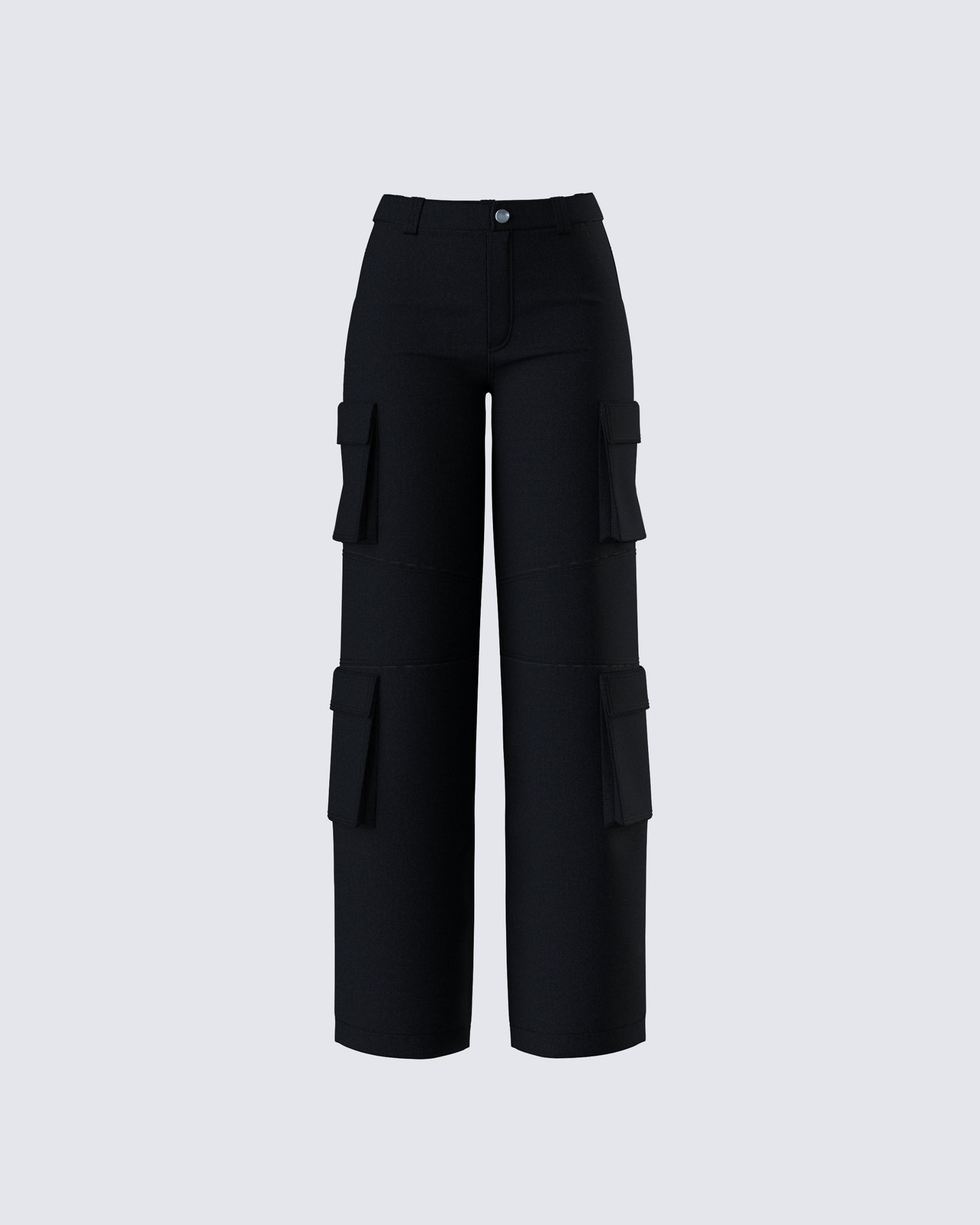 Laura Black Twill Cargo Pant