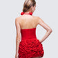 Bellerose Red Rose Detail Halter Corset Top